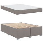 vidaXL Cadre de lit avec matelas Taupe 140 x 200 cm tissu
