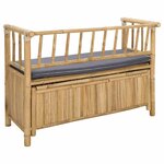 vidaXL Banc de Rangement de Jardin 110 x 47 x 80 cm Bambou Naturel