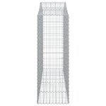 vidaXL Paniers à gabions arqués 3 Pièces 200x50x140/160 cm Fer galvanisé