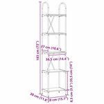 vidaXL Étagère chêne artisanal 40 x 30 x 183 cm Bois d'ingénierie