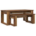 vidaXL Ensemble de tables basses 2 Pièces Bois ancien Bois d'ingénierie