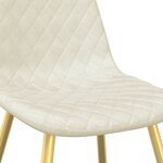 vidaXL Chaises à manger lot de 6 blanc crème velours