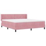 vidaXL Lit à ressorts avec matelas noir 100x200 cm en velours Rose