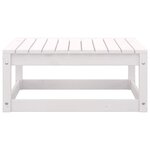 vidaXL Repose-pieds de jardin avec coussins lot de 2 Blanc Bois de pin