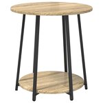 vidaXL Ensemble de tables d'appoint 2 Pièces Chêne Sonoma et noir