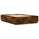 vidaXL Cadre de lit sans matelas chêne fumé 120x200 cm