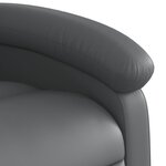 vidaXL Fauteuil de massage inclinable Gris Similicuir