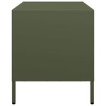 vidaXL Meuble TV vert olive 68x39x43 5 cm acier laminé à froid