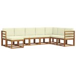 vidaXL Ensemble de canapés d'extérieur 8 pc Naturel et Crème