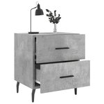 vidaXL Tables de chevet 2Pièces gris béton 40x35x47 5cm bois d’ingénierie