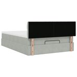 vidaXL Cadre de lit ottoman et matelas gris clair 140x190 velours