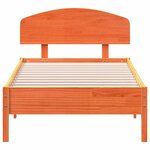 vidaXL Cadre de lit sans matelas cire marron 90x200 cm bois pin massif