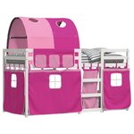 vidaXL Lit superposé sans matelas rose 80x200 cm bois de pin massif