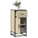 vidaXL Buffet chêne sonoma 35 5x35x76 cm bois d'ingénierie et métal