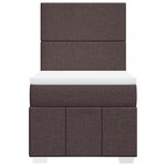 vidaXL Sommier à lattes de lit avec matelas Marron foncé 90x190 cm