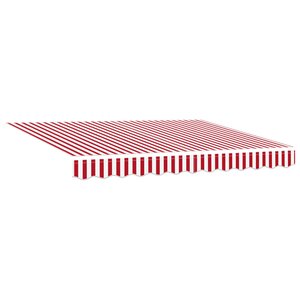 vidaXL Auvent Rouge et Blanc 300 x 250 cm Polyester et Aluminium