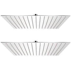 vidaXL Pomme de douche plongeante 2 Pièces Acier inoxydable 40x40 cm