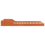 vidaXL Cadre de lit Marron cire Bois massif en pin