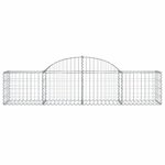vidaXL Paniers à gabions arqués 10 Pièces 200x50x40/60 cm fer galvanisé