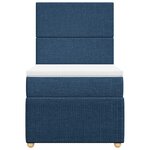 vidaXL Sommier à lattes de lit avec matelas Bleu 100x200 cm Tissu