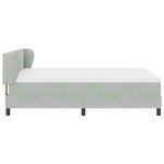 Lit à ressort vidaXL avec matelas Gris clair 140x190 cm Velours