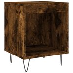 vidaXL Tables de chevet 2 Pièces chêne fumé 40x35x50 cm bois ingénierie