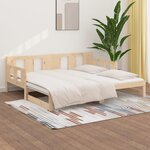 vidaXL Lit coulissant sans matelas bois de pin massif 2x(90x200) cm