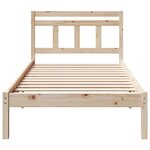 vidaXL Cadre de lit Marron Bois massif en pin