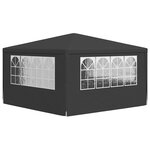 vidaXL Tente de réception et parois latérales 4x4 m Anthracite 90 g/m²