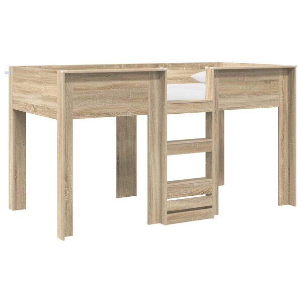 vidaXL Lit Superposé pour Enfants Chêne Sonoma 90 x 200 cm