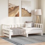 vidaXL Lit de jour et lit gigogne sans matelas 90x190 cm bois massif