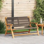 vidaXL Mobilier de jardin Gris 78 x 122 x 73cm Bois d'acacia massif