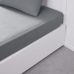 Drap housse - 160 x 200+23 cm uni - Acier