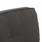 vidaXL Chaise pivotante de bureau gris foncé bouclé comme laine tissu