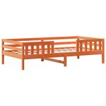 vidaXL Cadre de lit sans matelas cire marron 100x200cm bois pin massif