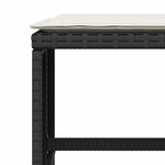 vidaXL Tabourets de jardin et coussins lot de 4 noir 41x41x36 cm rotin