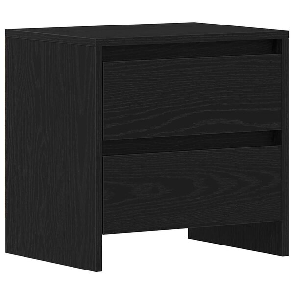 vidaXL Cabinet de chevet avec tiroir Chêne noir 45 x 34 x 44 5 cm