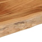 vidaXL Comptoir de salle de bain 140x60x2 5 cm rectangulaire acacia