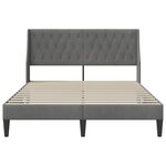 vidaXL Cadre de lit avec tête de lit Gris foncé 140 x 190 cm Velours