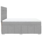 vidaXL Sommier à lattes de lit avec matelas Gris clair 140x190cm Tissu