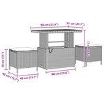 vidaXL Ensemble de canapé de jardin 13 Pièces Noir Poly rotin