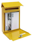 Boîte aux Lettres Acier  Line E6808  Serrure Protégée  Anti-pluie  Jaune