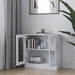 vidaXL Armoire à vitrine Blanc 82 5x30 5x80 cm Bois d'ingénierie