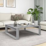 vidaXL Table basse Sonoma gris 100x100x35 cm Bois d'ingénierie