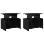 vidaXL Meuble TV 2 Pièces Chêne noir 50 x 35 x 45 cm Bois d'ingénierie