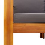 vidaXL Salon de jardin avec coussins 4 Pièces bois d'acacia massif