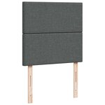vidaXL Lit ottoman avec matelas gris foncé 90x200 cm tissu