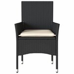 vidaXL Chaises de jardin avec coussins lot de 2 noir résine tressée