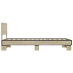 vidaXL Cadre de lit avec tête de lit Chêne Sonoma 80 x 200 cm