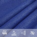 vidaXL Voile d'ombrage 160 g/m² rectangulaire bleu 3x5 m PEHD